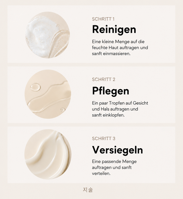 JISUL 3-Schritte-Routine – koreanisches Hautpflege-Set (Cleanser, Serum, Cream) – Bild 3